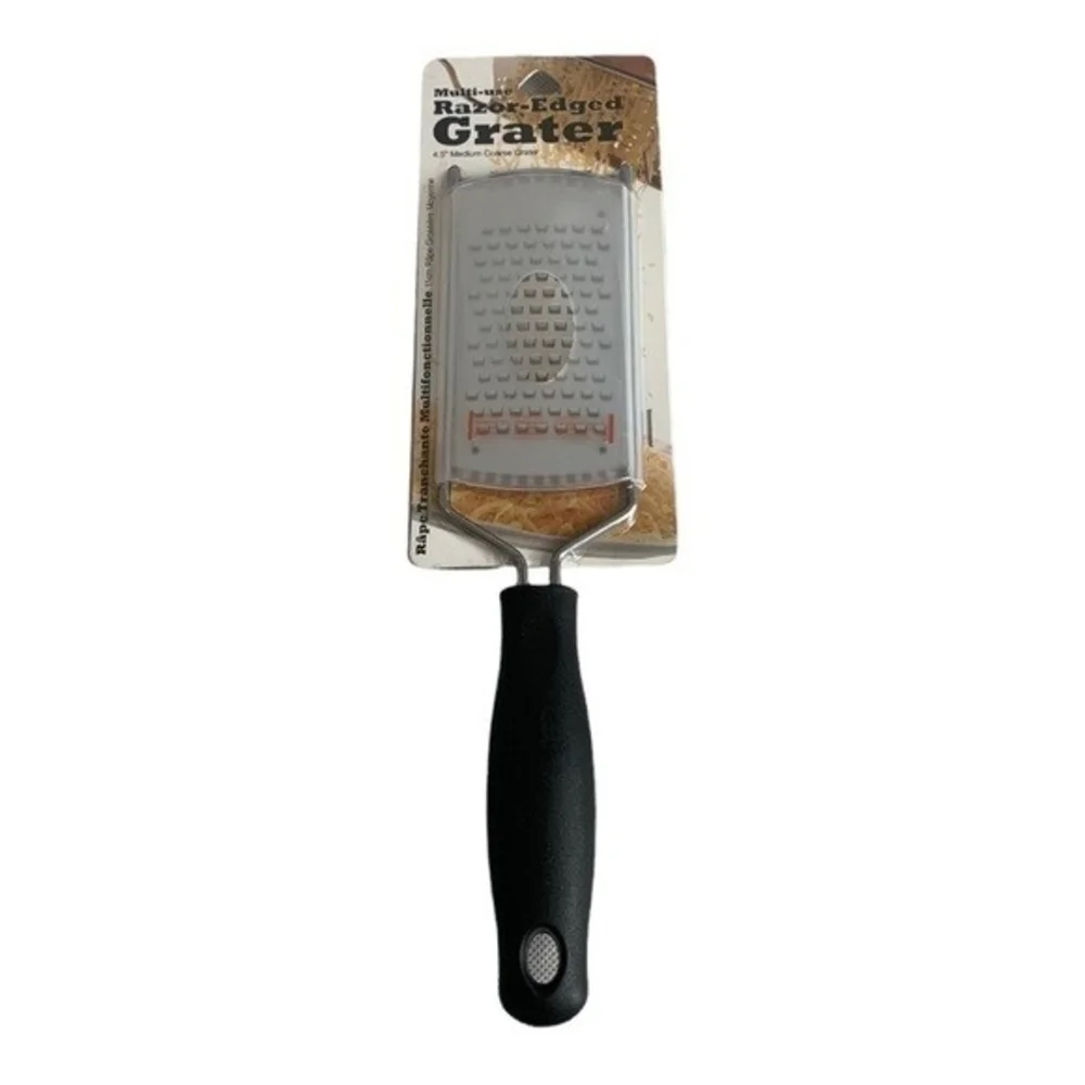 Multi Use Razor Edge Grater Stainless Steel 18/10 Cheese Zester Safety Cover NIB
